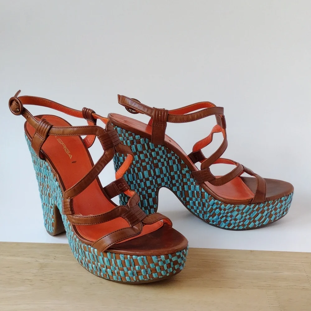 Via Spiga , turquoise platform, s 10.